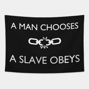 A Man Chooses (White) Tapestry