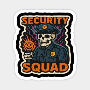 Security Skeleton – Spooky Haunted Guard Squad Magnet