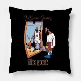 Lebron James goat Victor illustration artwork Pillow