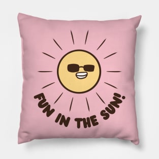 Fun in the sun a cool sun wearing sunglasses Pillow