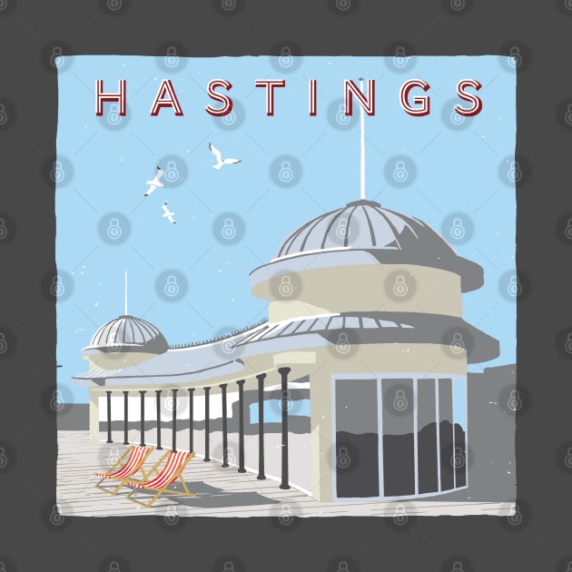 Hastings Retro Style Poster by WonderWebb