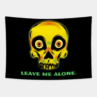 Leave Me Alone Skull Tapestry