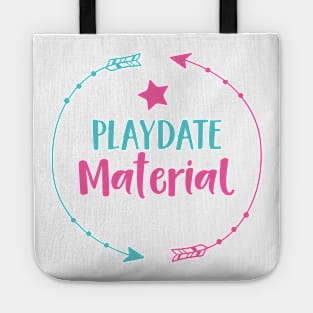 Playdate Material, Arrow, Stars - Blue Pink Tote