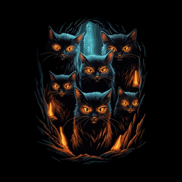 Halloween Scary Black Cats Lover by Ramadangonim