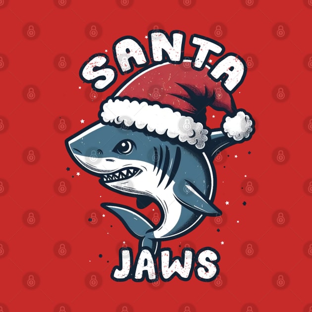 Santa Jaws- Funny Christmas Shark by Trendsdk