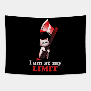 At My Limit - Funny Evil Cat Gift Tapestry