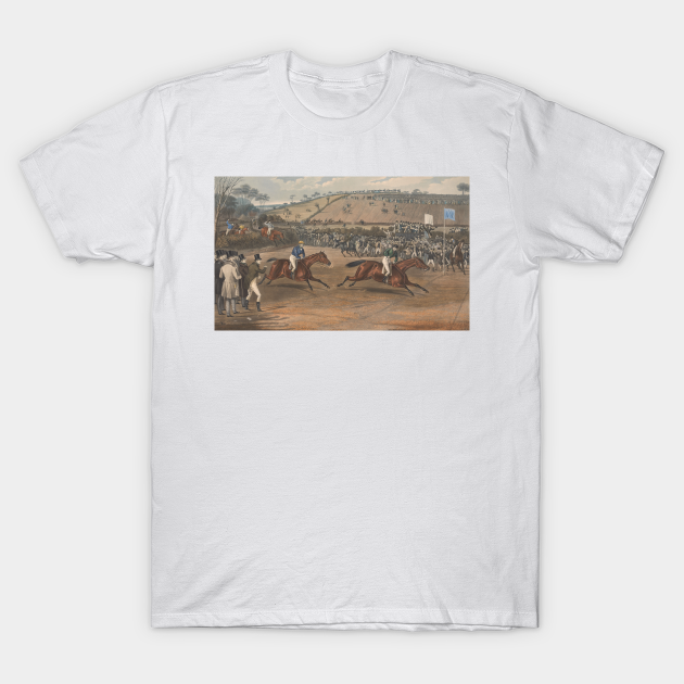 Discover Leamington Grand Steeple Chase - Marqs of Waterford on Monarch by Charles Hunt - Horse Racing - T-Shirt