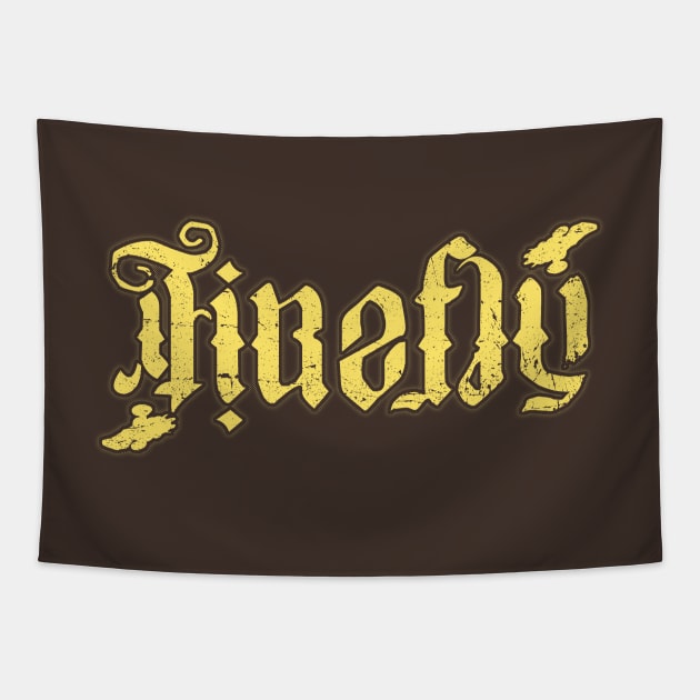 Firefly and Serenity Ambigram Tapestry by bigdamnbrowncoats