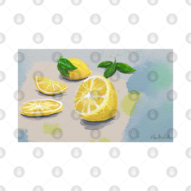 Lemon Slices - Painting by ibadishi