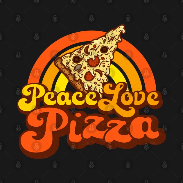 PEACE LOVE PIZZA - Gooey Groovy Pizza by Jitterfly
