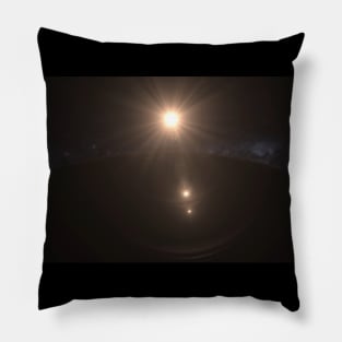 mars sun rays Pillow