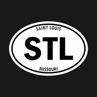 Saint Louis, Missouri STL Oval Travel Sticker T-Shirt