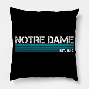 Notre Dame Retro EST. 1842 Pillow