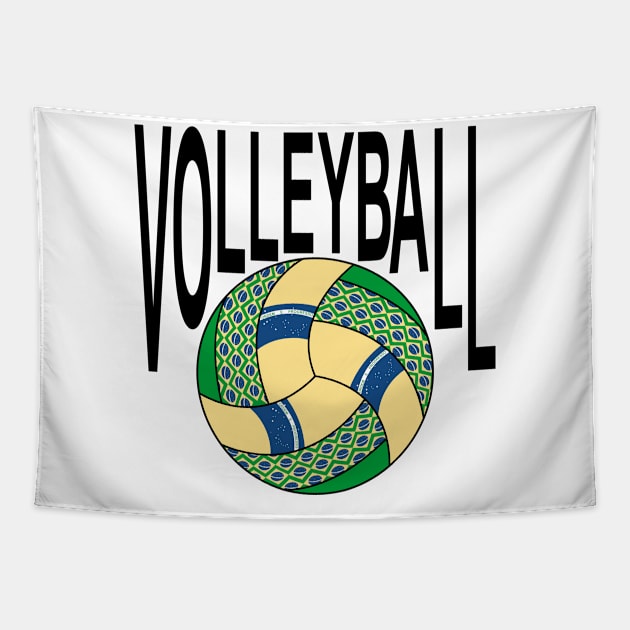 Volleyball Brazil Tapestry by Designoholic