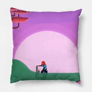 Moving on pixel art Pillow