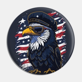 Patriotic Eagle Pin