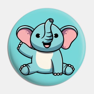 Cute Baby Elephant Smiling Pin