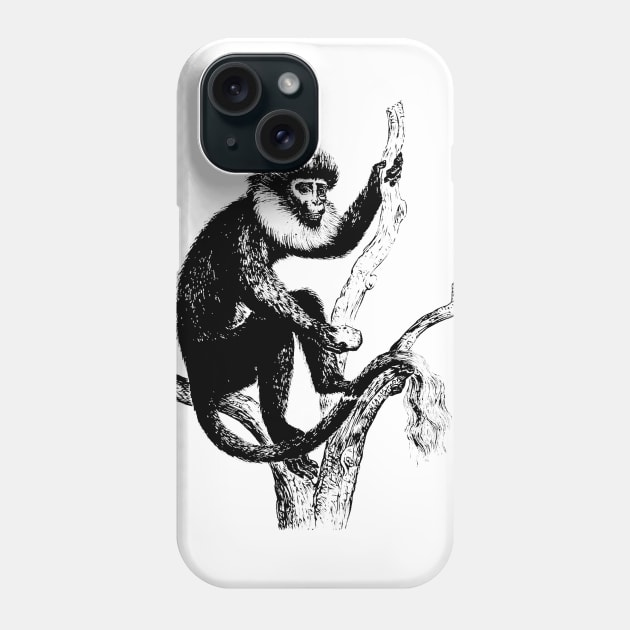 Primate Nature Drawing Phone Case by KnuckleTonic