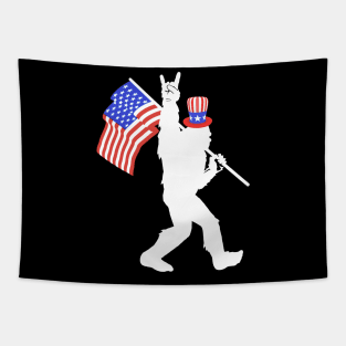 Bigfoot Flag Funny best gift for 4th of July Tapestry