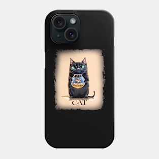 Funny Black Cat Phone Case