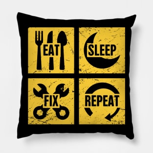 Eat, Sleep, Fix, Repeat | Funny Plumber Gift Pillow