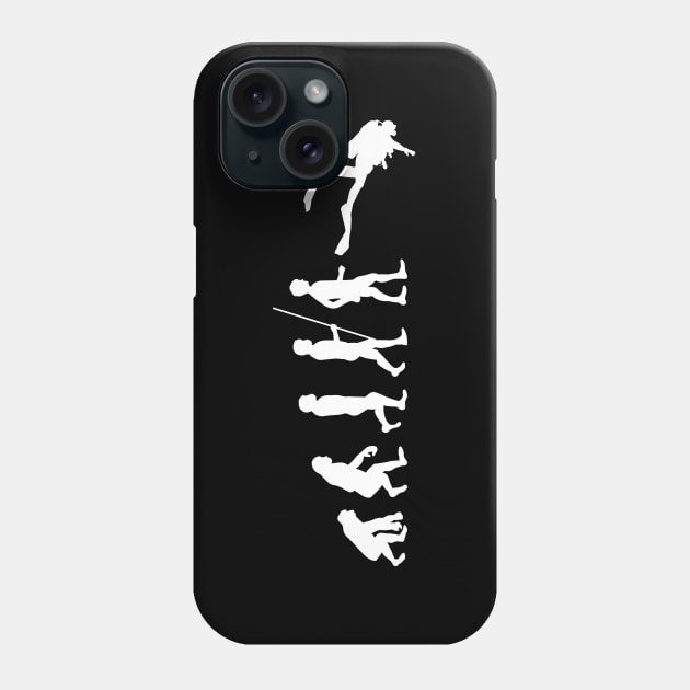 Evolution of man funny SCUBA dive gift Phone Case by WAADESIGN