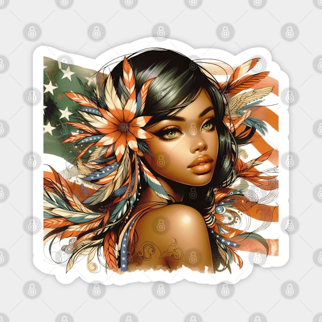 American Beauty, Night Wind | Catsie Cat Magnet by Catsie Cat