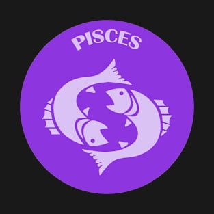 Pisces Astrology Zodiac Sign - Fish - Pisces Astrology Birthday Gifts - Purple and lavender T-Shirt