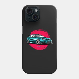 WRX sti illustration vector art Phone Case