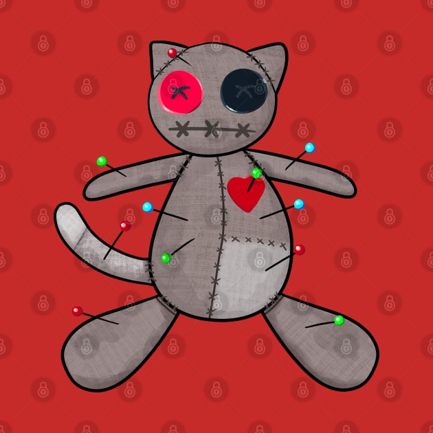 Voodoo Doll Cat by KilkennyCat Art