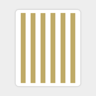 Camel Beige and White Thick Stripe Pattern Magnet