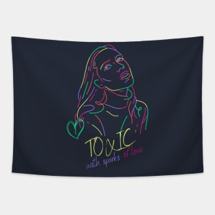Toxic with sparks of love Tapestry