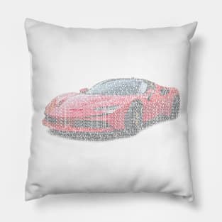 Ferrari SF90 Stradale typographic art Pillow