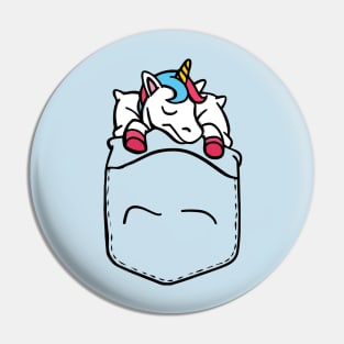 Sleeping Unicorn Pocket Pin