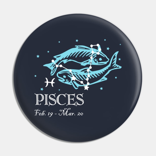 Pisces the Fish Constellation Pin by jverdi28