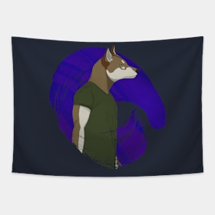 Pensive Werewolf Tapestry