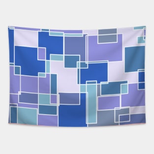 blue and purple checkered pattern Tapestry