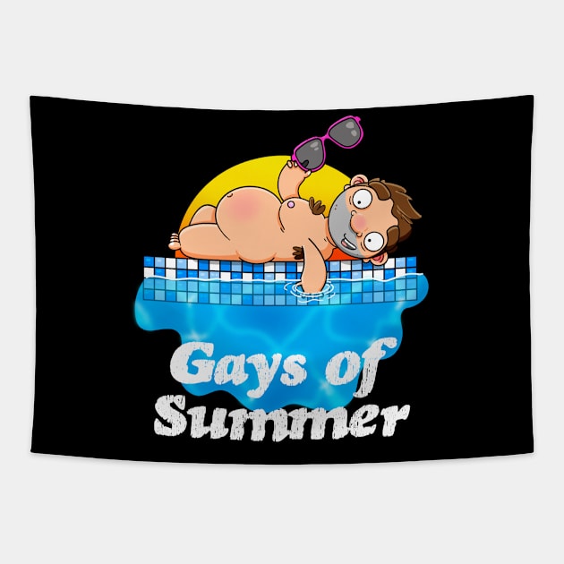 Gays of Summer Sunbathing Tapestry by LoveBurty