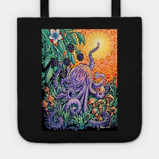 Blackberry Octopus in the mushroom patch Tote