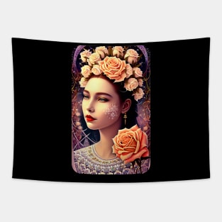 Vintage Asian Queen Art Tapestry