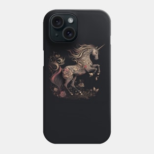 Vintage Unicorn Fairy Tale Unicorn Illustration For Unicorn Lovers Phone Case