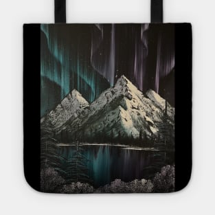 Teal and Purple Northern Lights Tote