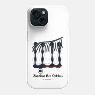 Bold monkey print "Zanzibar red colobus" Phone Case