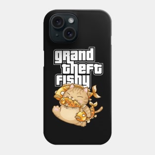 Grand Theft Fishy Cat Stealing Fish Phone Case