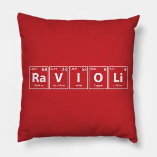 Ravioli (Ra-V-I-O-Li) Periodic Elements Spelling Pillow