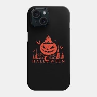 Pumpkin and fire Phone Case