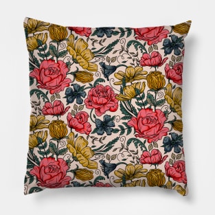 Delicate Flower Pattern Pillow