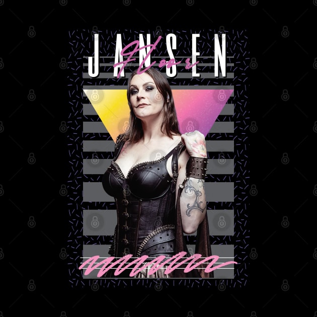 Floor Jansen Retro Style Fan Art by Madesu Art