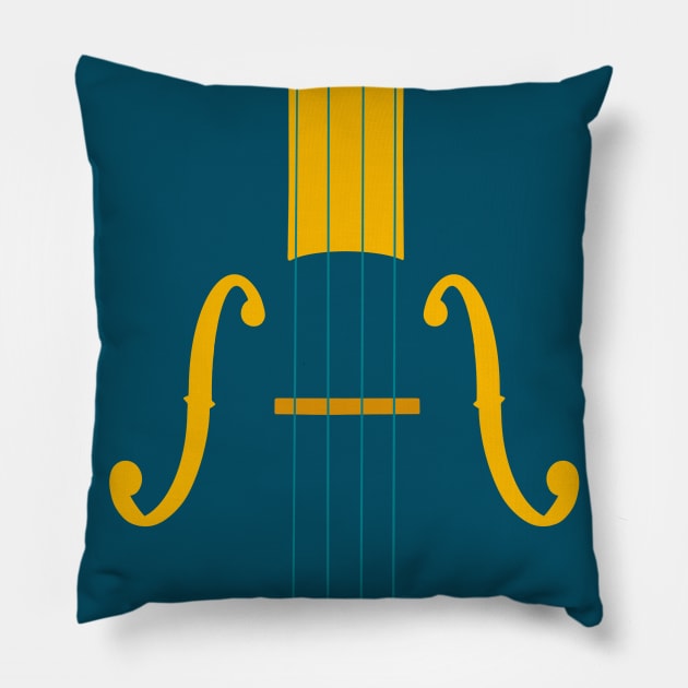 Strings in Golds and Teal Pillow by NattyDesigns