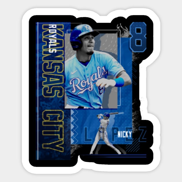 Nicky Lopez Baseball Paper Poster Royals 2 - Nicky Lopez - Pin